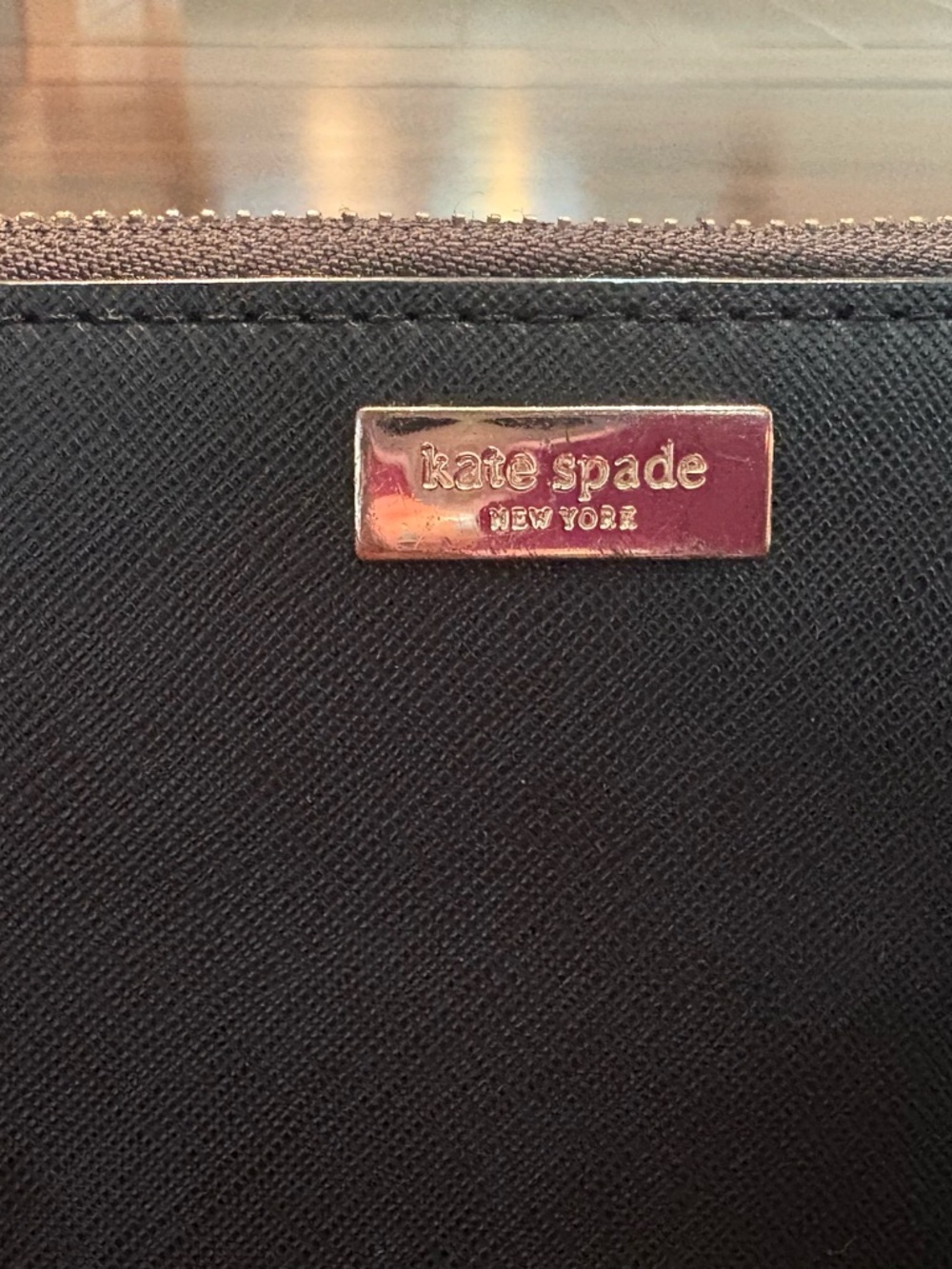 Set of 2 Kate Spade Wallet/Clutch Purses, Grey & Black - Picture 9 of 11